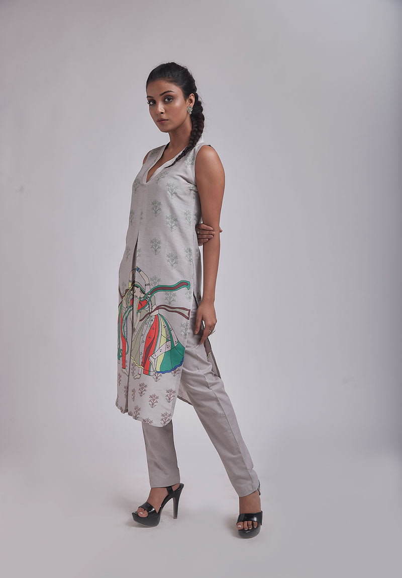 Naach grey kurta + pant set