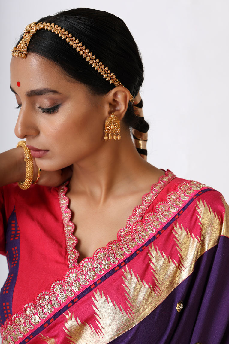 PRATEETI PURPLE OLIVE SAREE