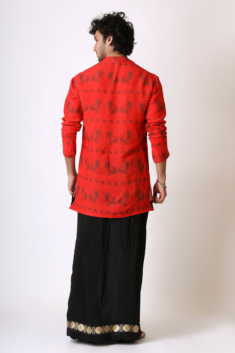 PREM RED KURTA