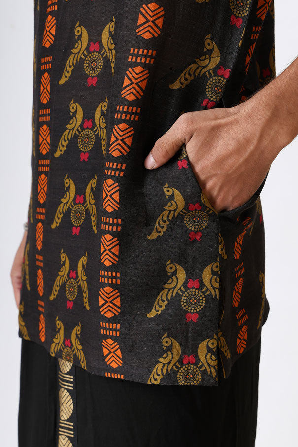 SANGHARSH BLACK KURTA