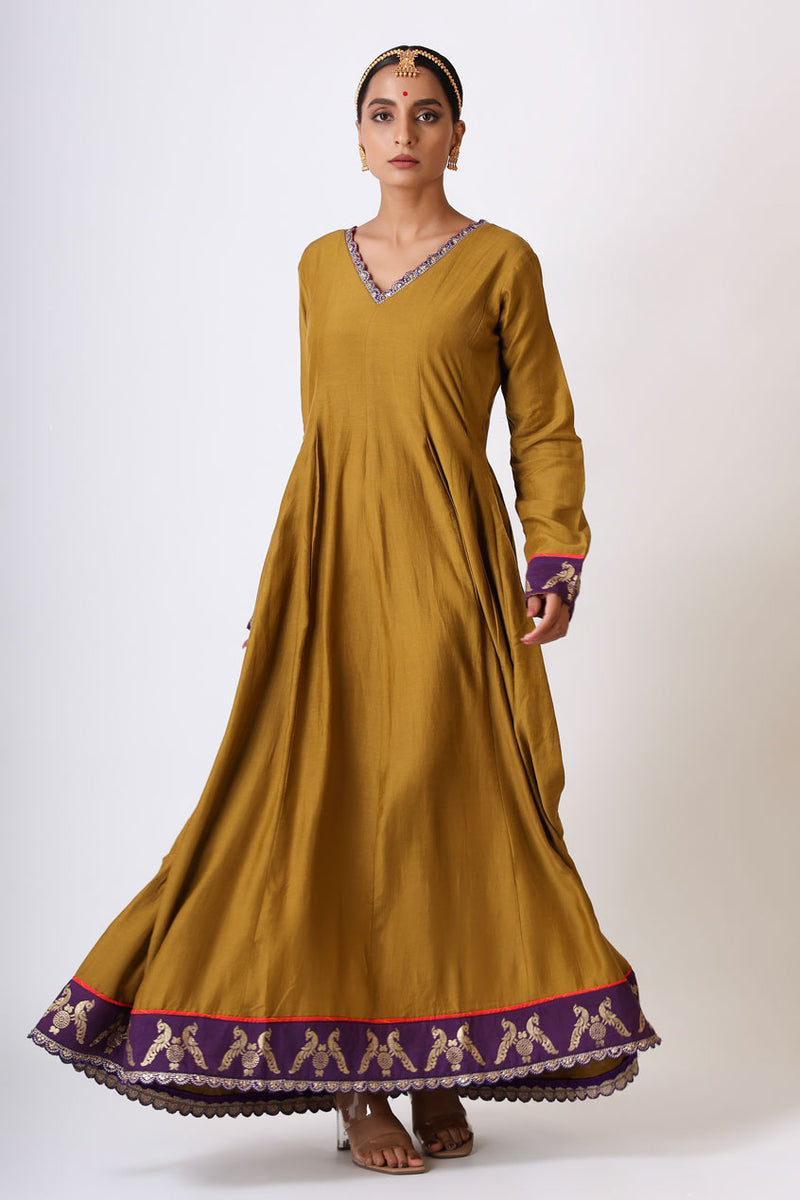 SMRITI OLIVE ANARKALI SET (set of 2)