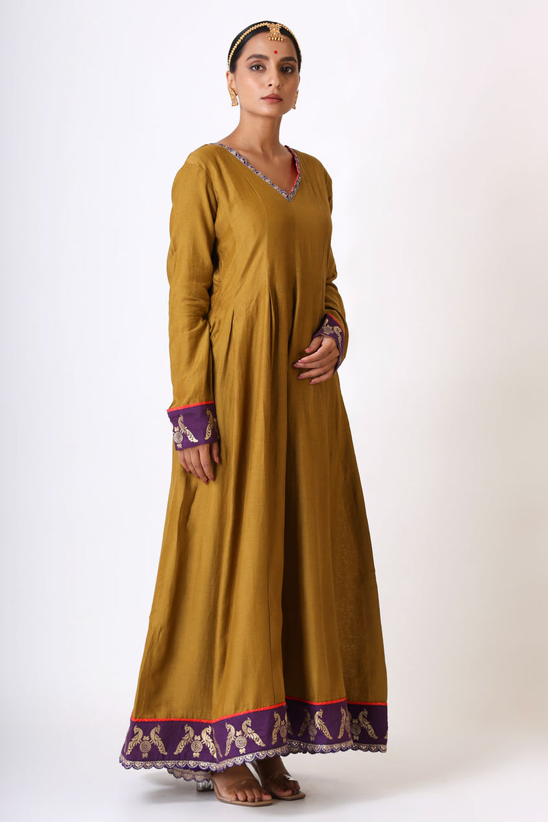 SMRITI OLIVE ANARKALI SET (set of 2)