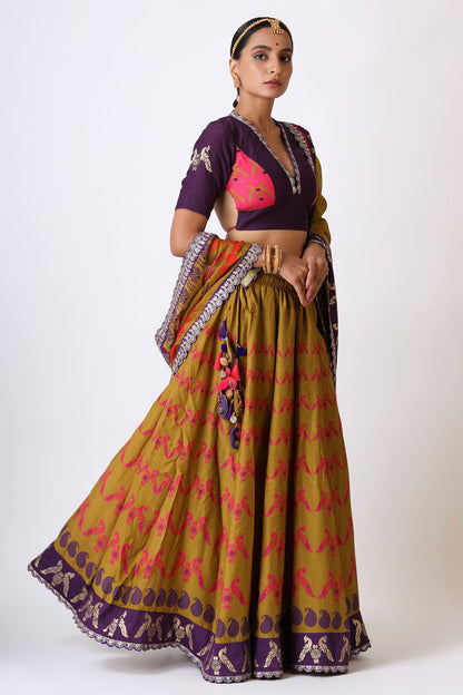 SMRITI OLIVE SKIRT