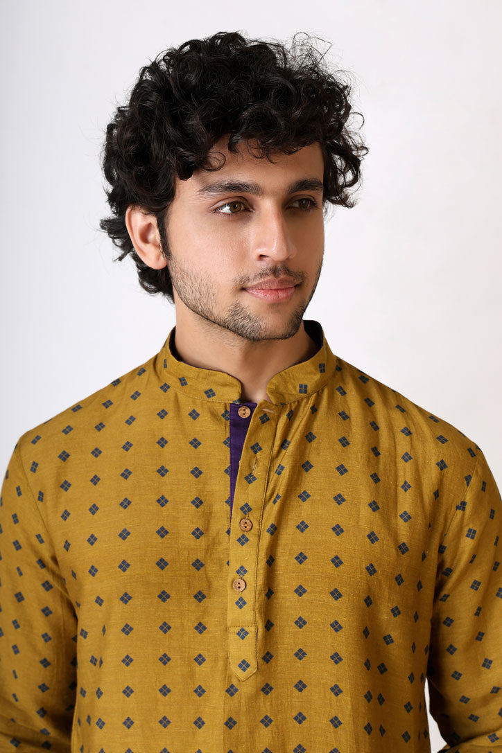 SMRITI OLIVE MAYIL SET ( kurta + pant + jacket )