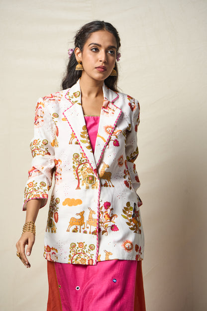 SUKH VANA WHITE JACKET + DRESS (SET OF 2)