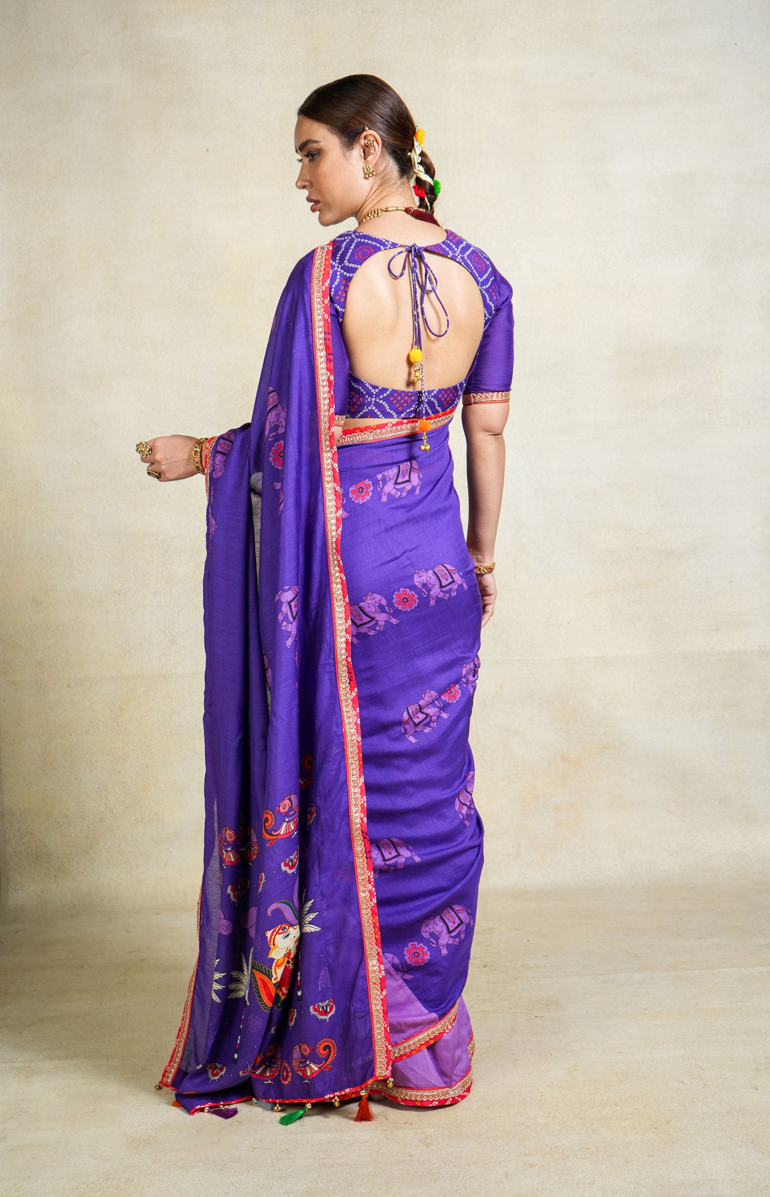 SUMUKH PURPLE SAREE