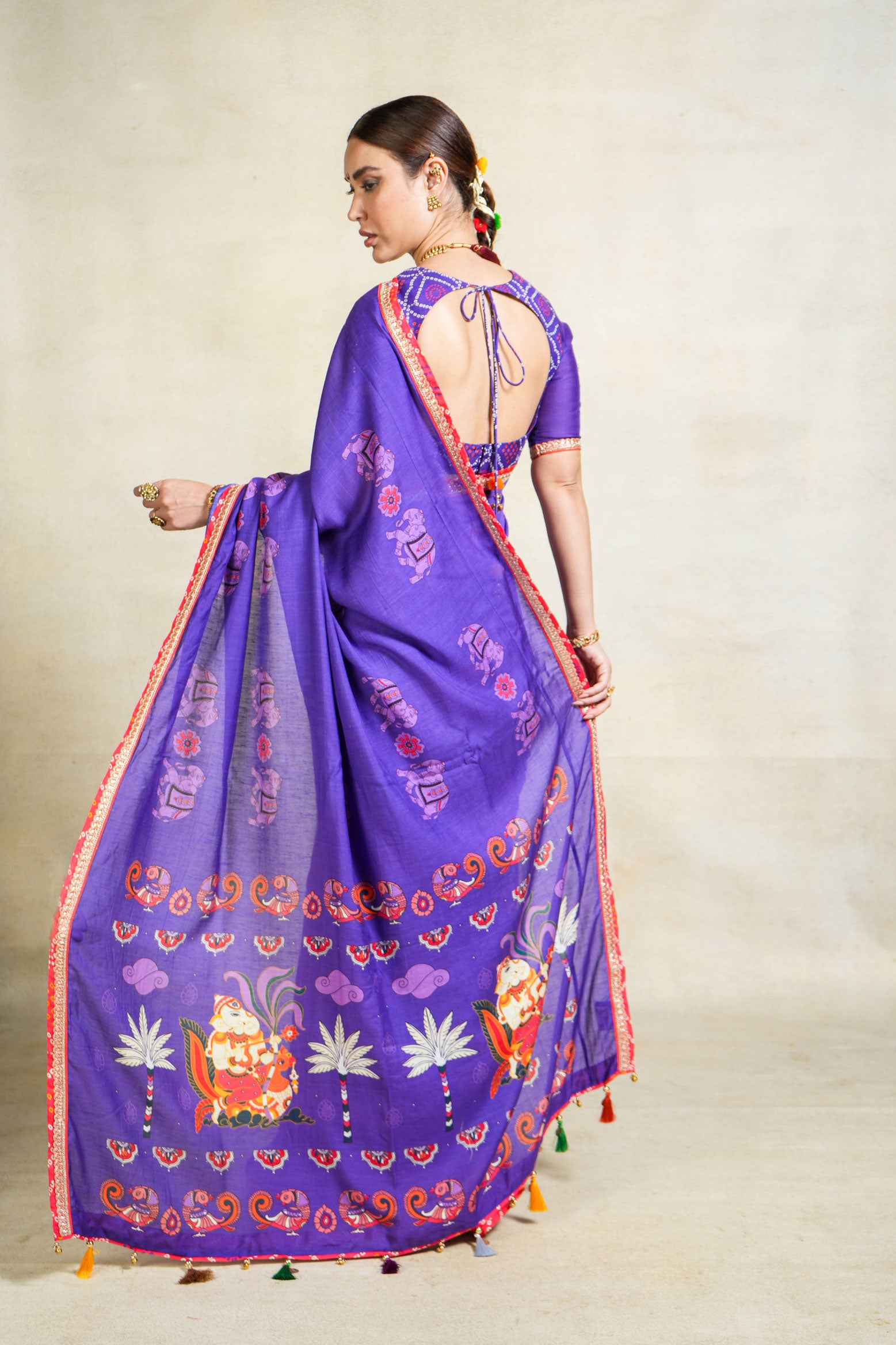 SUMUKH PURPLE SAREE