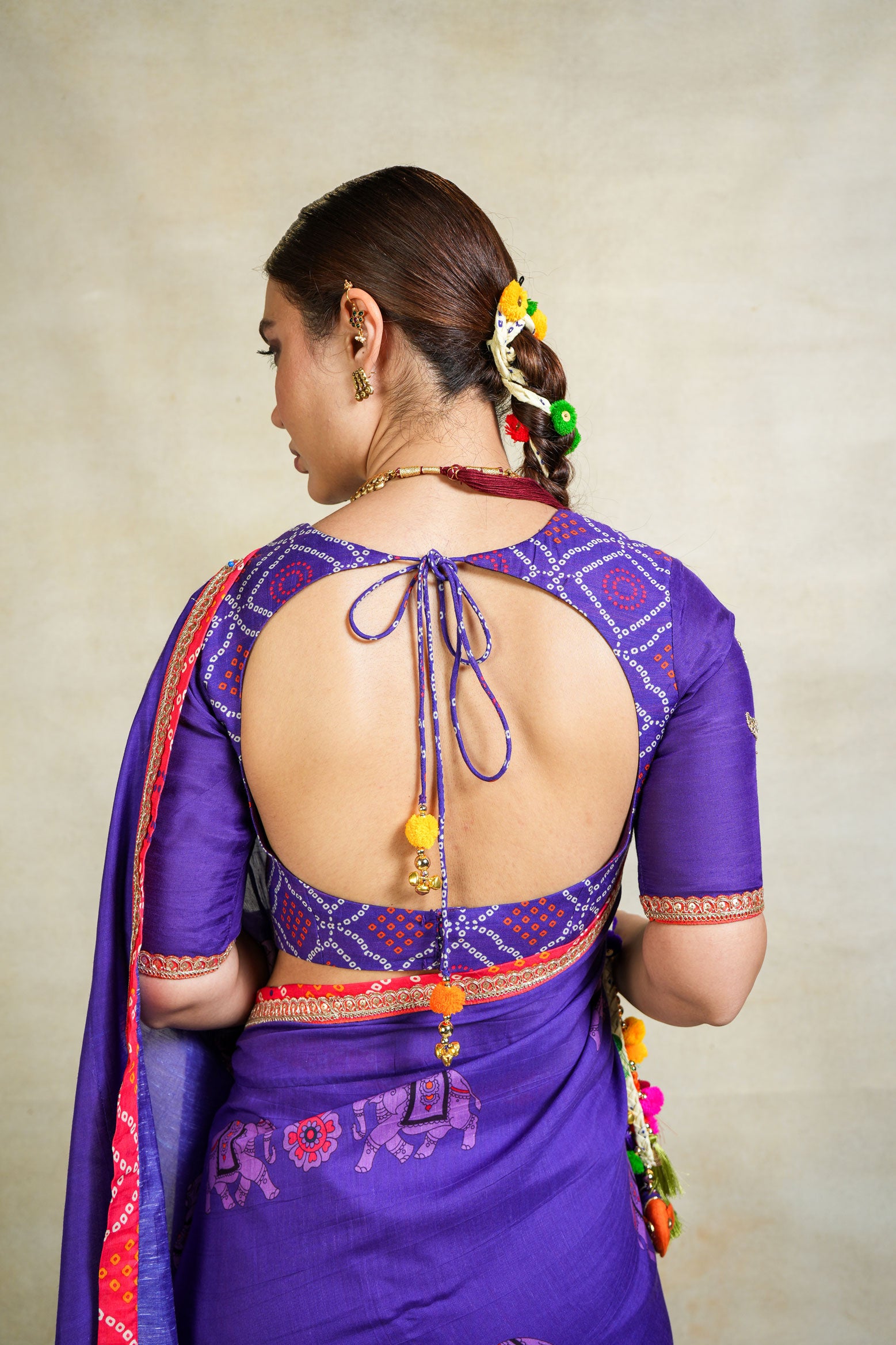SUMUKH PURPLE SAREE