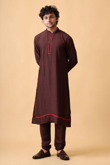 VARSHA CHESTNUT SET OF 3 ( kurta + churidar + jacket )