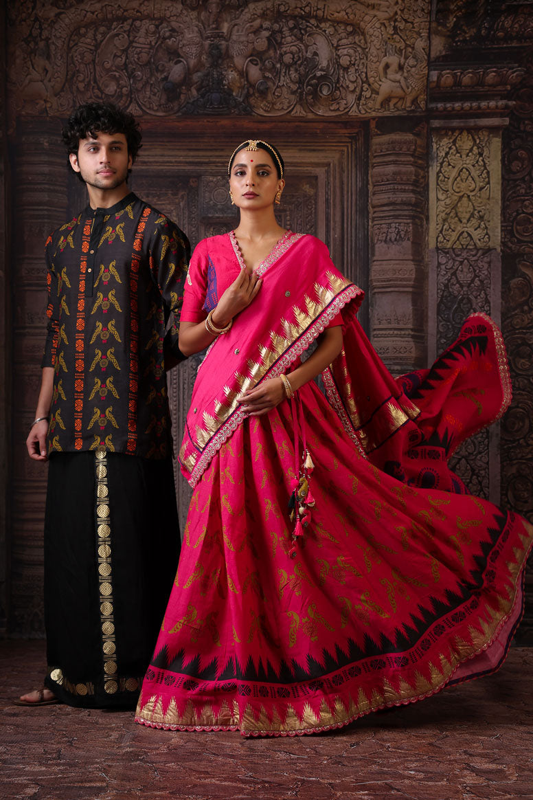 PRANAY PINK LEHENGA ( SET OF 3)
