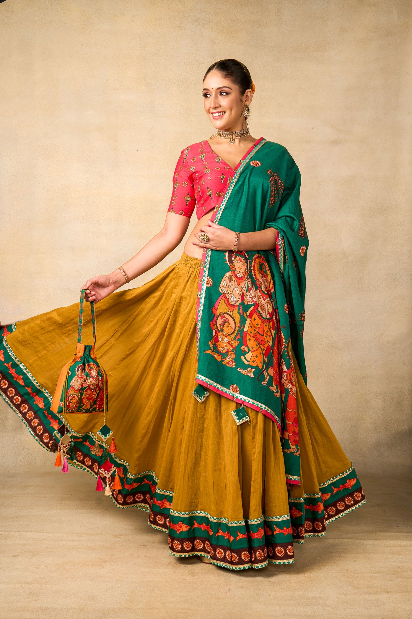 Sita Ram Anant emerald dupatta