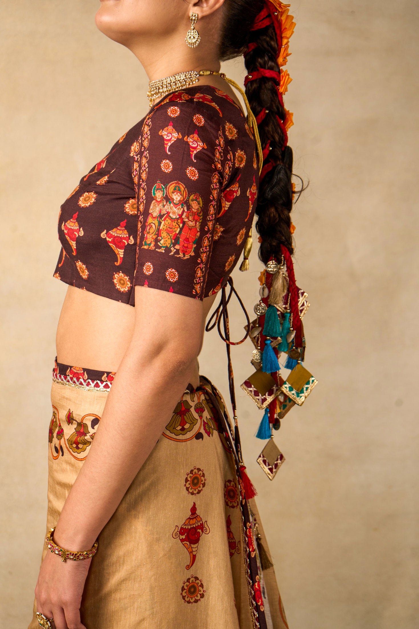 Sita Vanam cream Saree