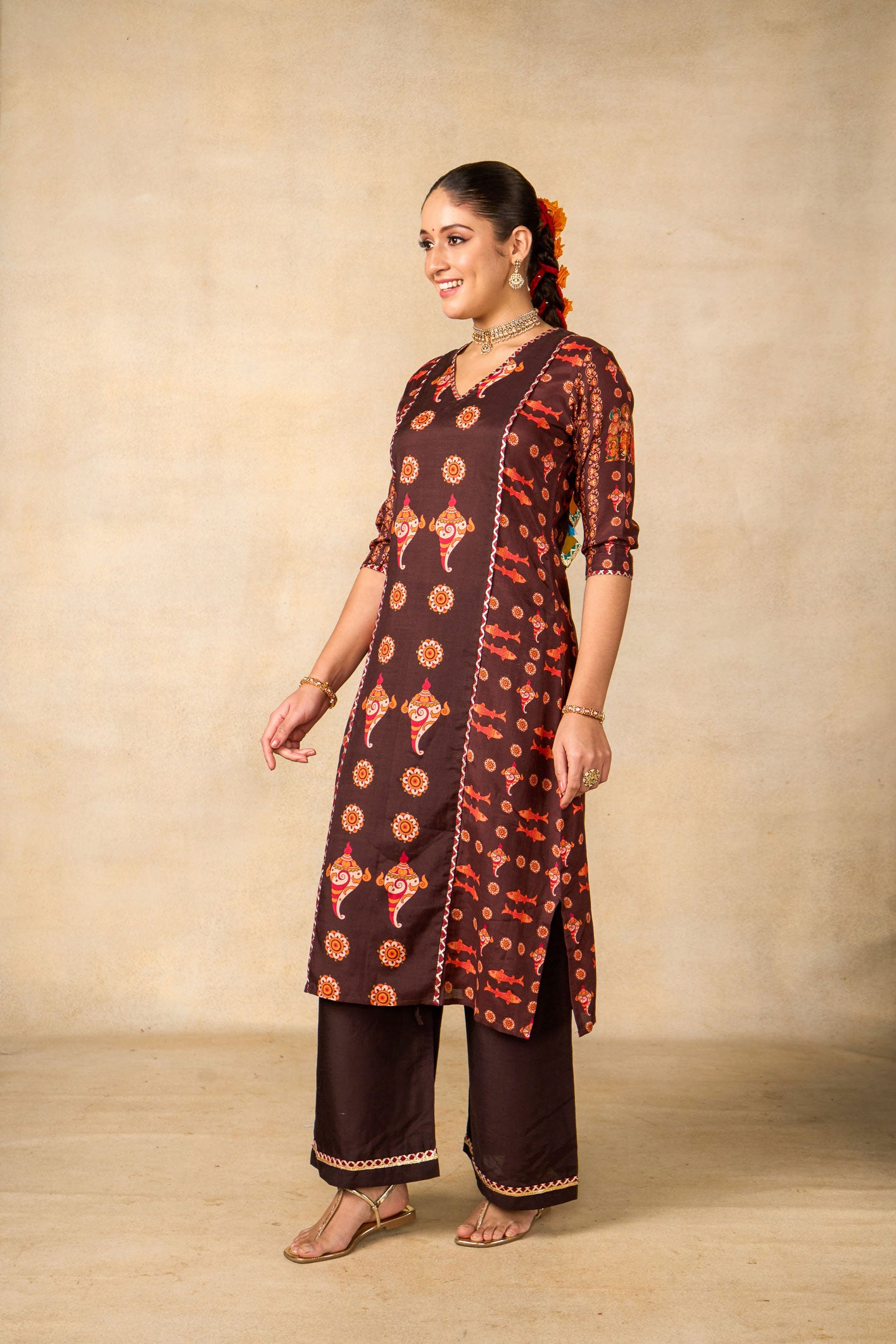 Samudra sutra coffee set of 2 ( kurta + palazzo )