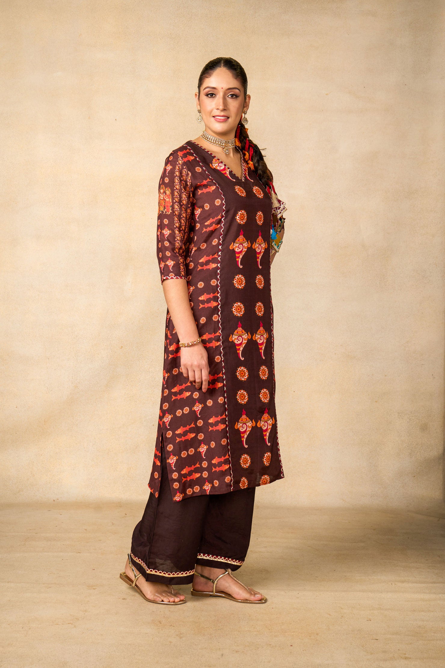 Samudra sutra coffee set of 2 ( kurta + palazzo )