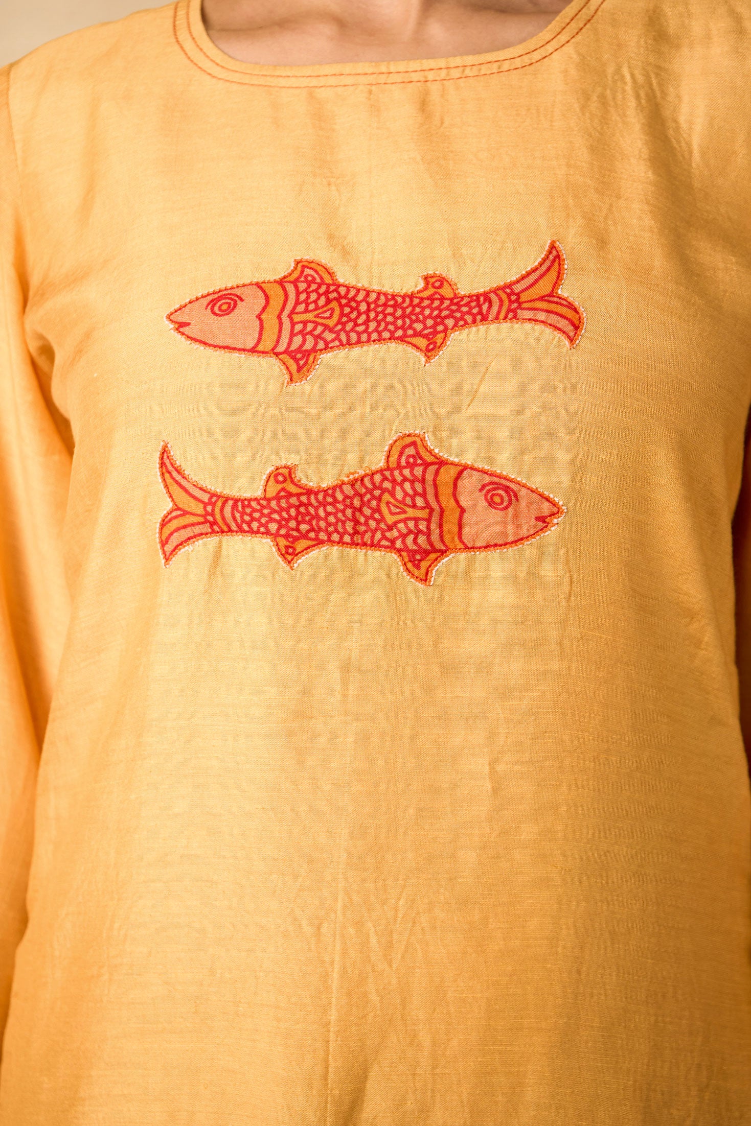 Matsya Tatva golden-cream co-ord set (set of 2)