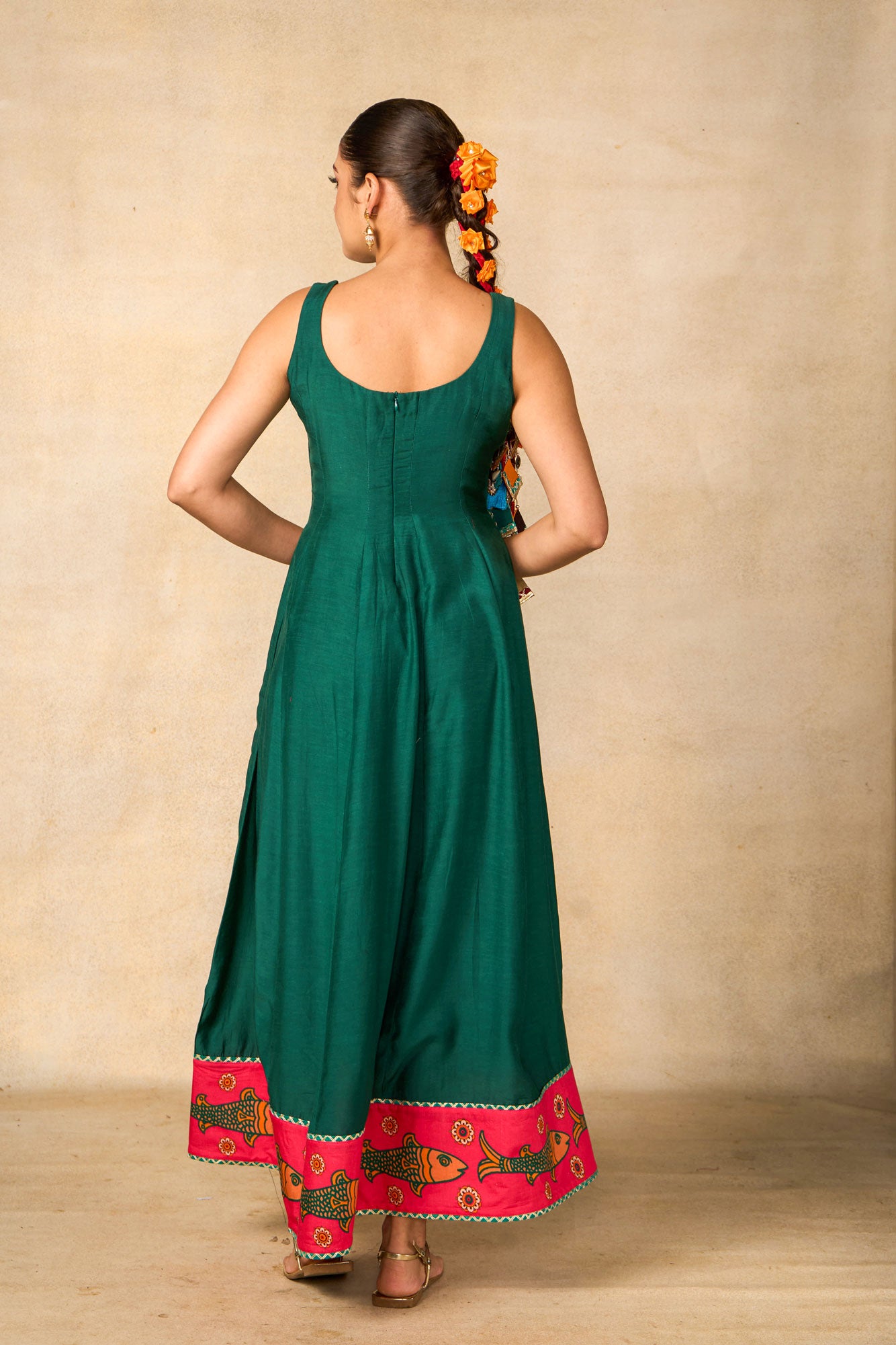 Matsya rekha emerald dress