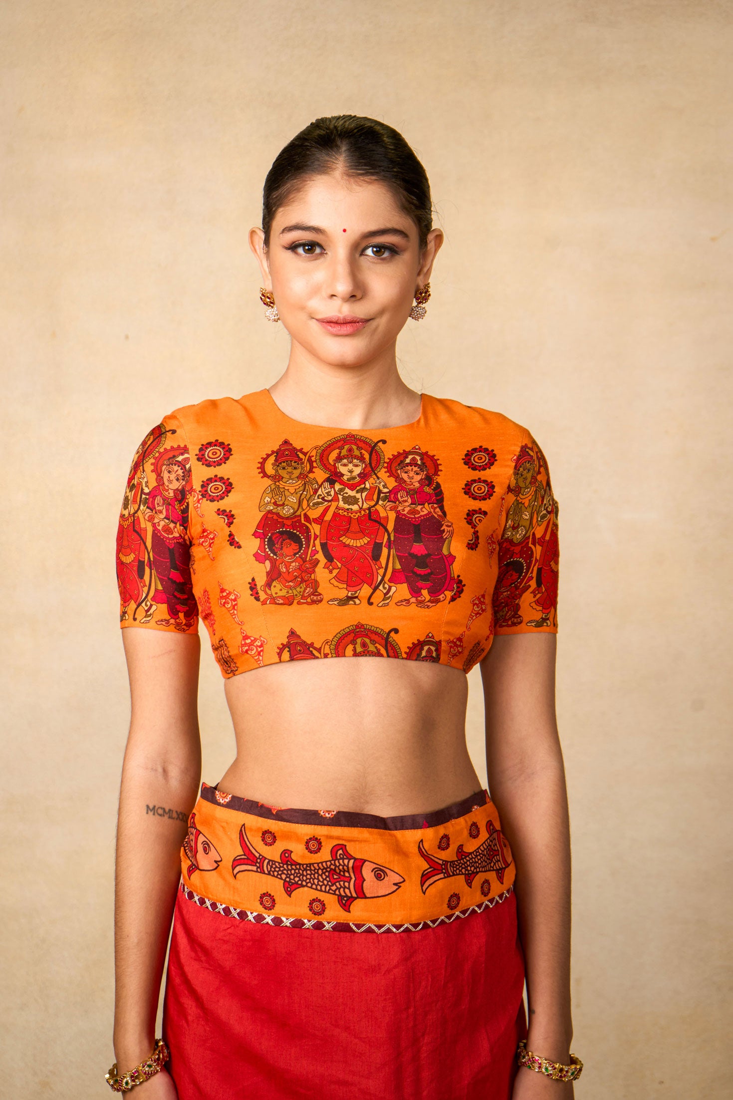 Siya Sutra red saree