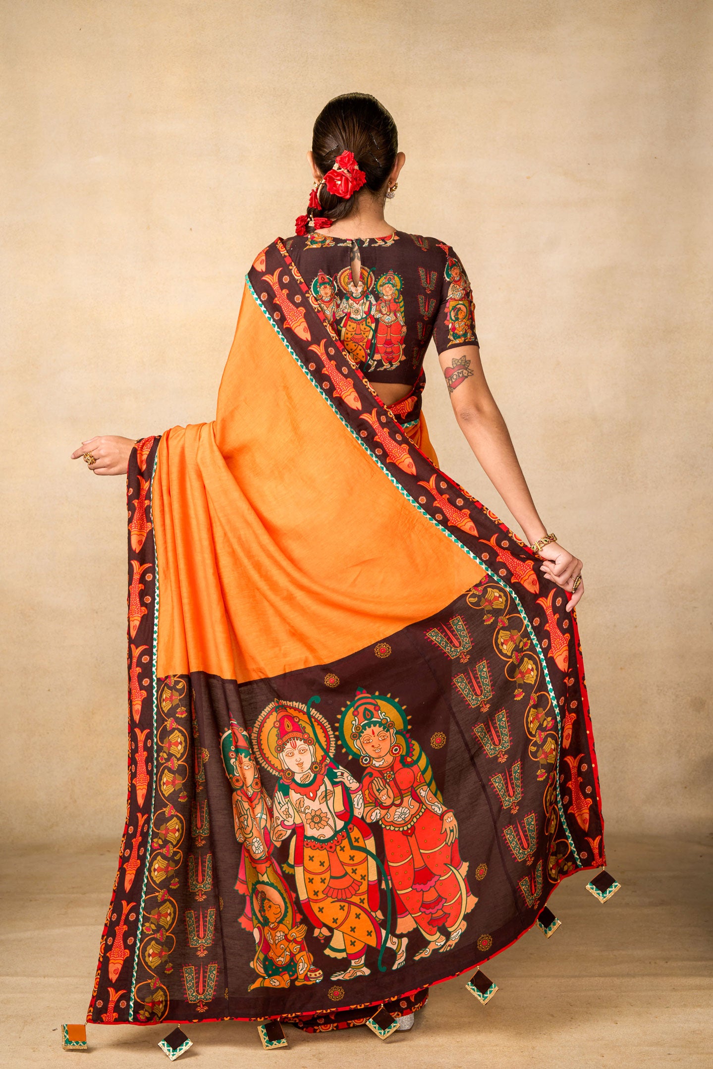 Siya Sutra mango saree