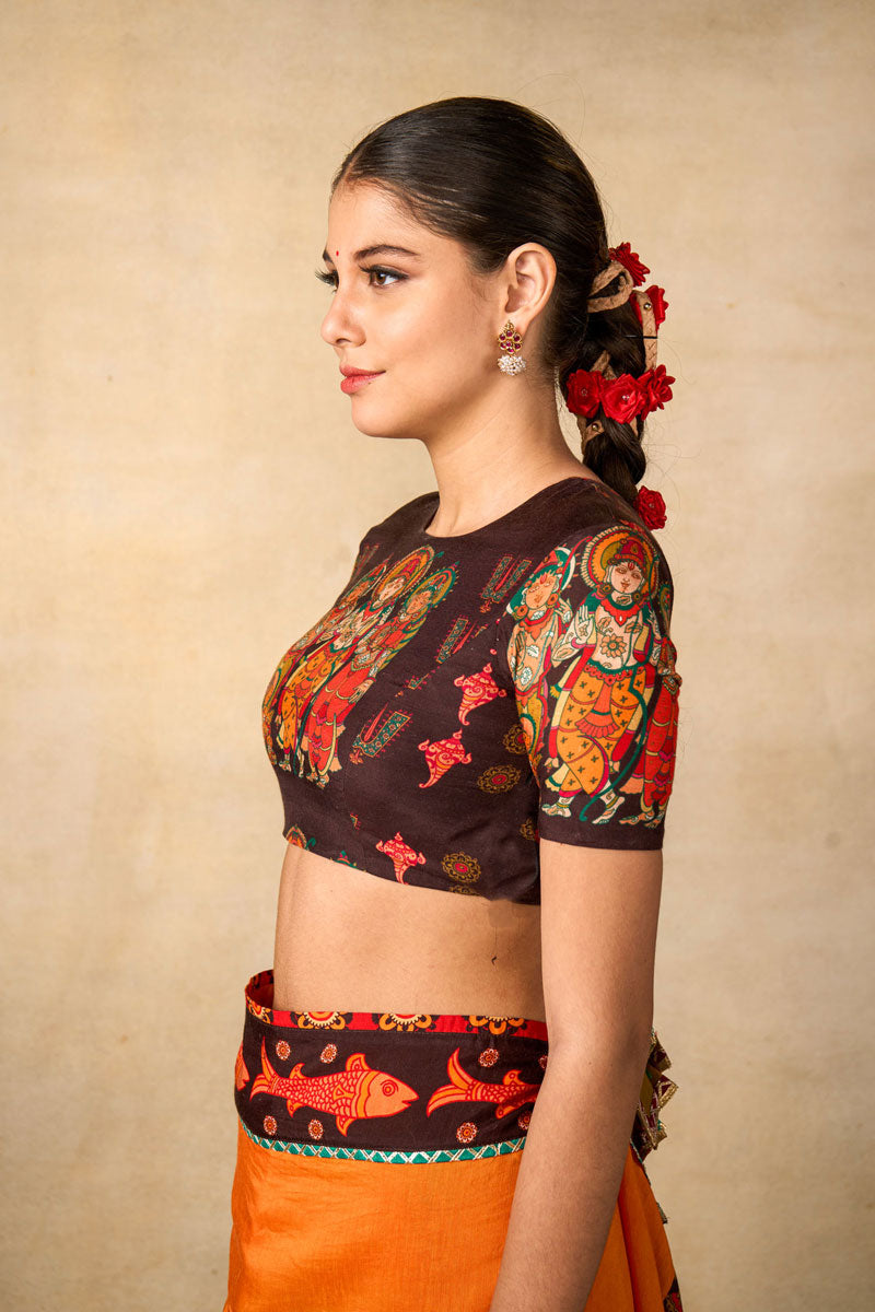 Siya Sutra mango saree