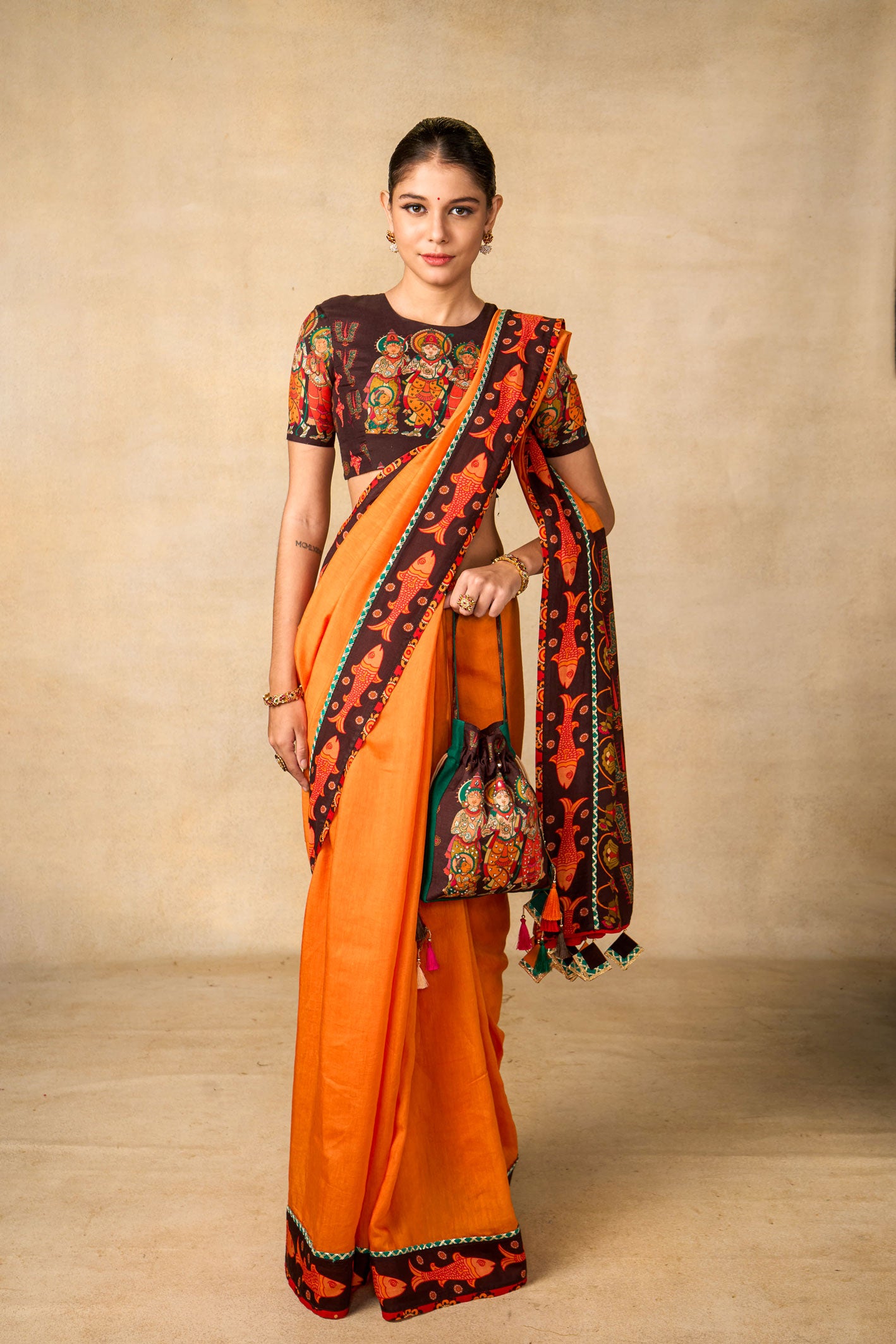 Siya Sutra mango saree