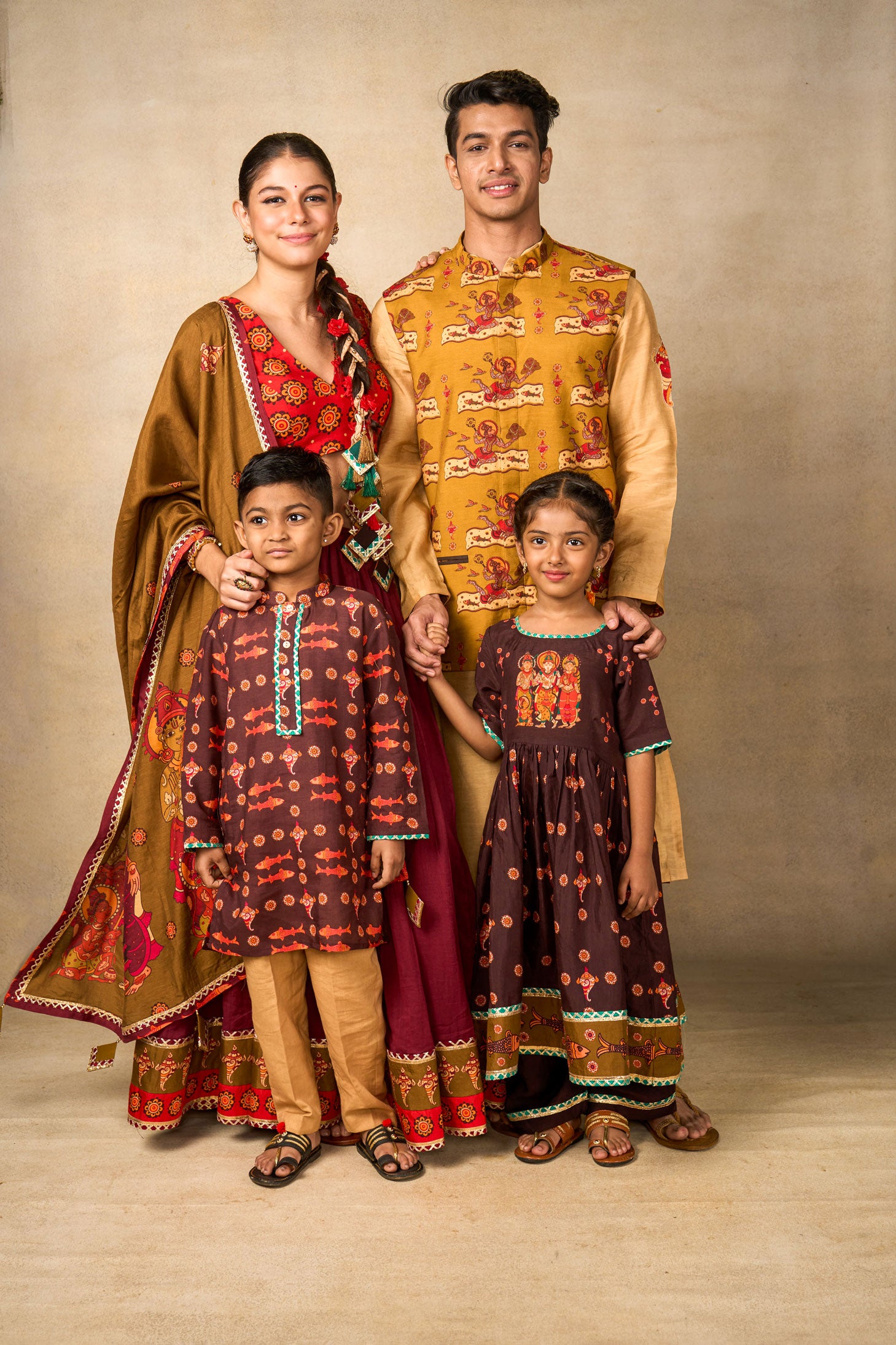 Sita coffee kurta palazzo set (set of 2)