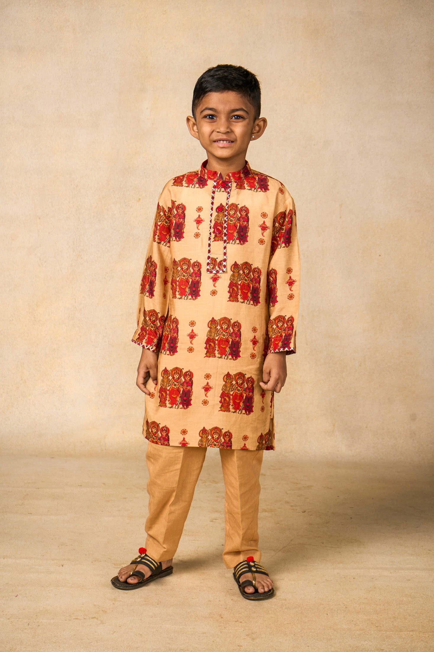 Matsya Mudra Cream kurta + pant