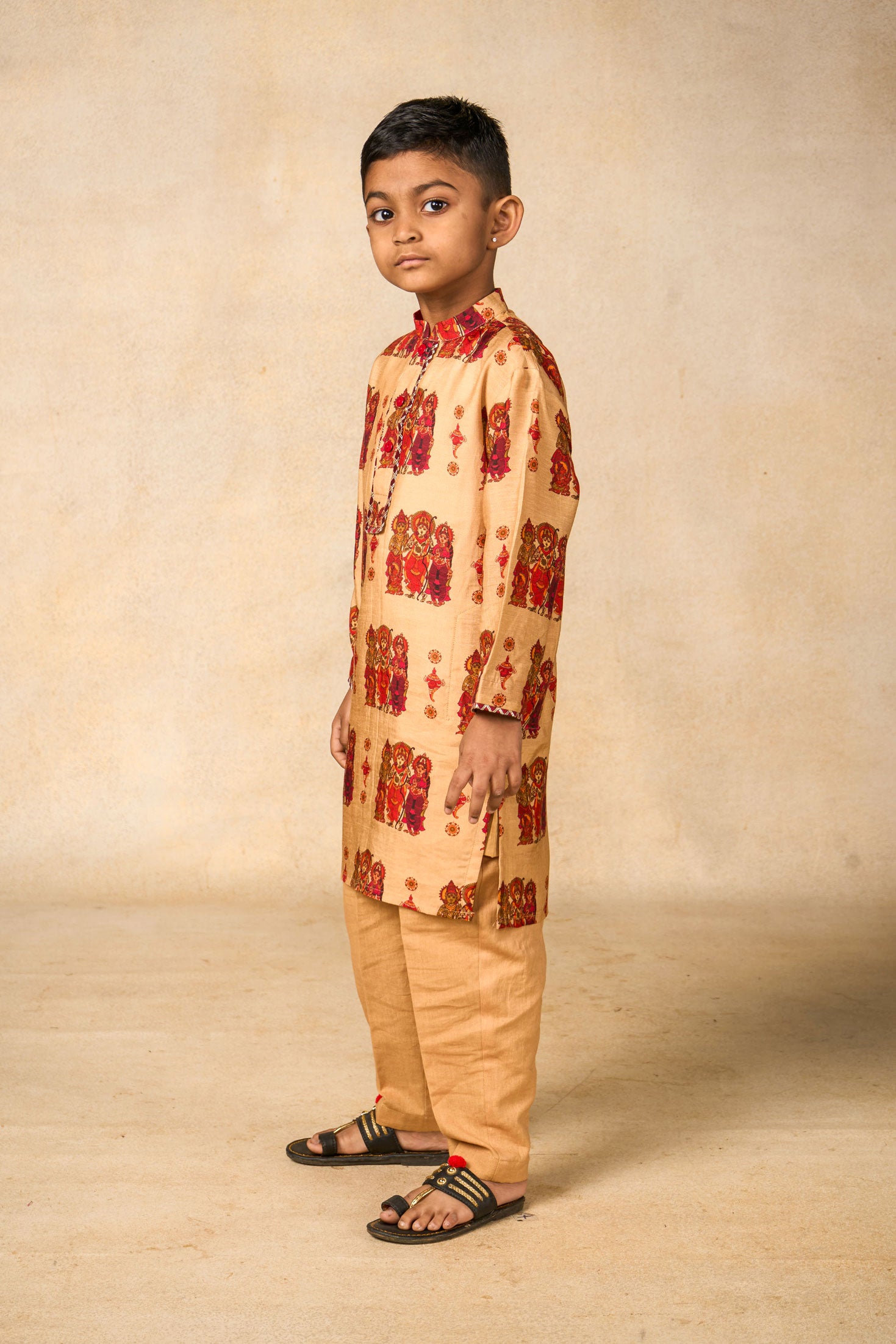 Matsya Mudra Cream kurta + pant