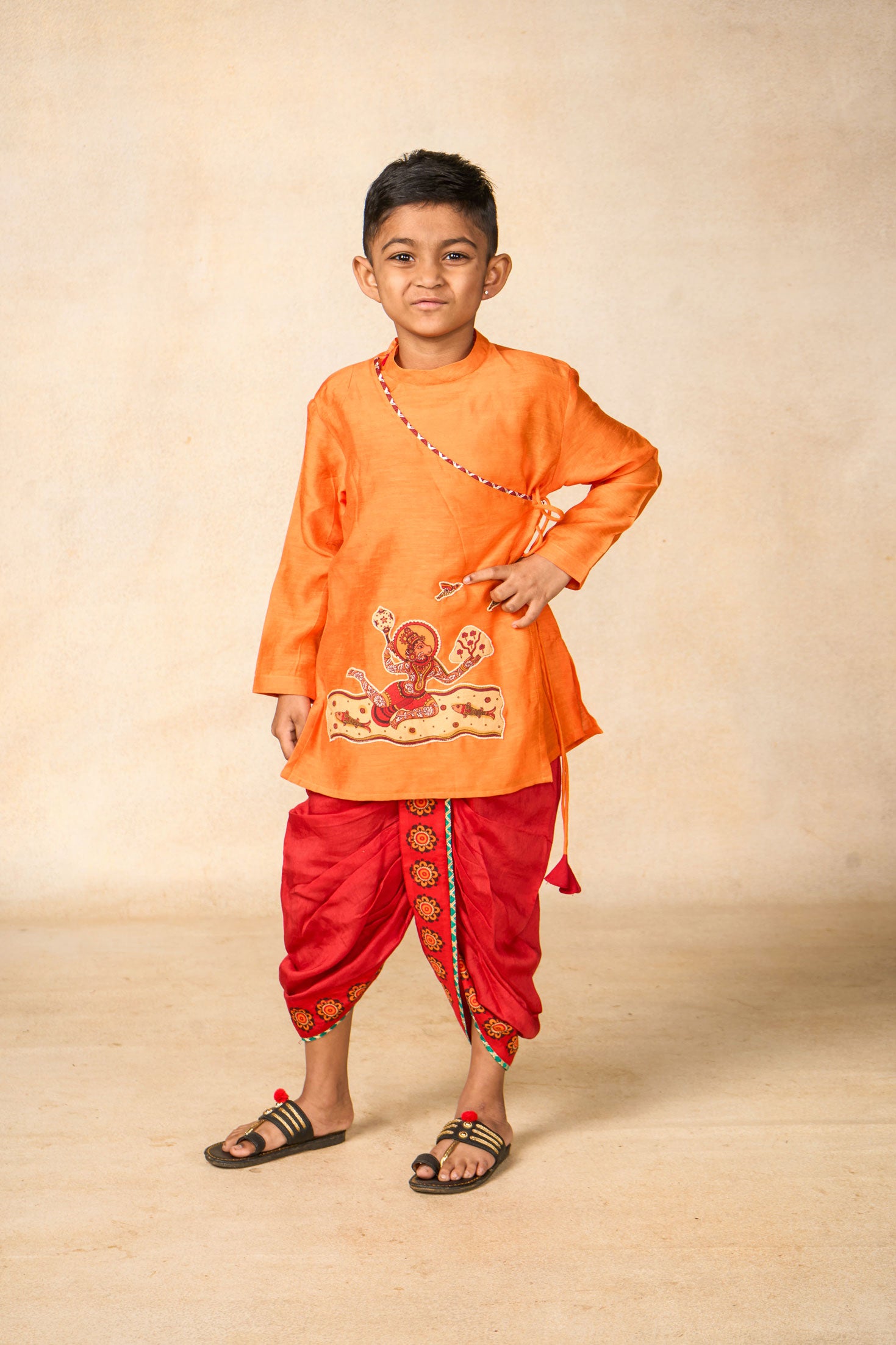 Hanu mango kurta + dhoti set ( set of 2)