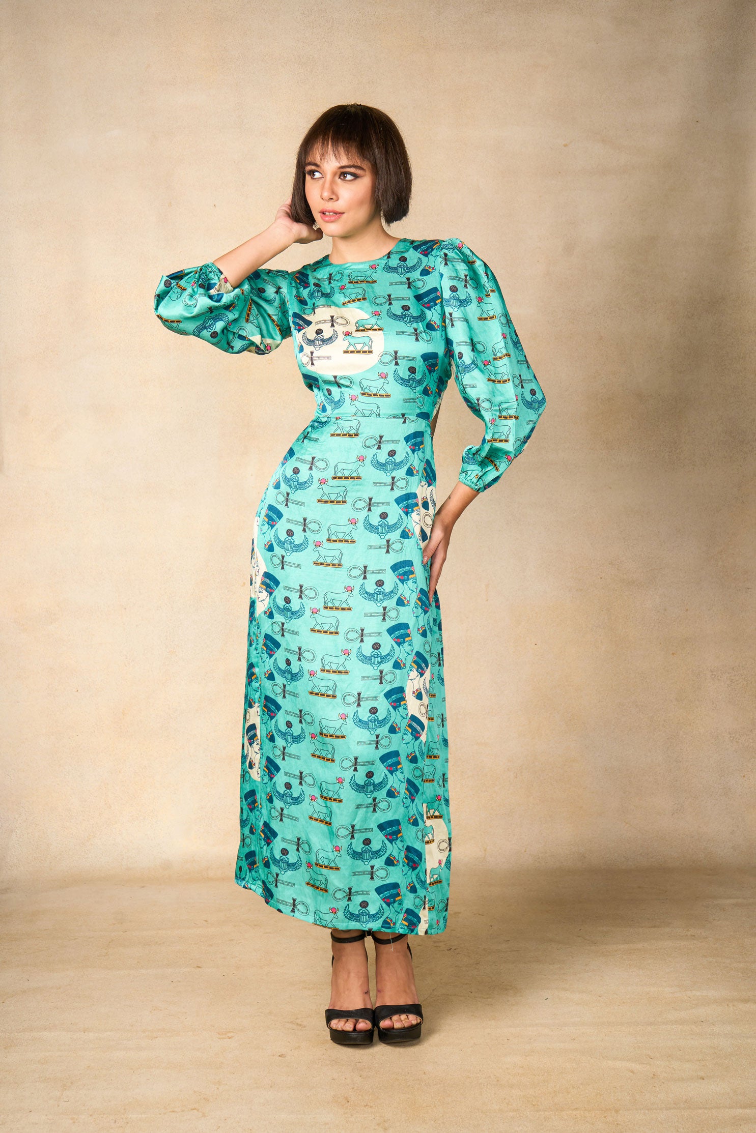 Luxor dress- turquoise