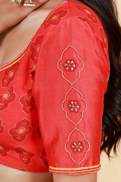 Kusum red blouse