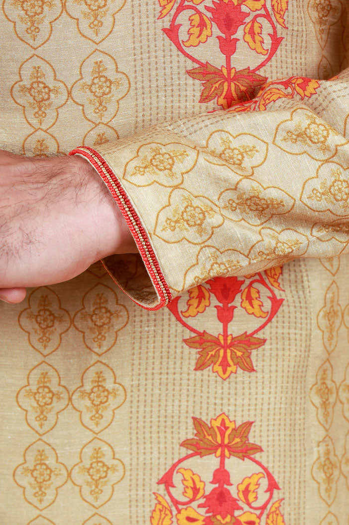 VIDYUT BEIGE KURTA+ PANT SET