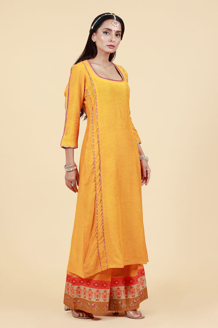 RASALA HALDI KURTA PALAZZO SET ( set of 2 )