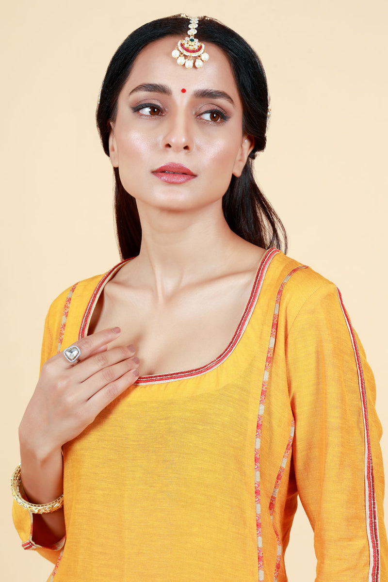 RASALA HALDI KURTA PALAZZO SET ( set of 2 )