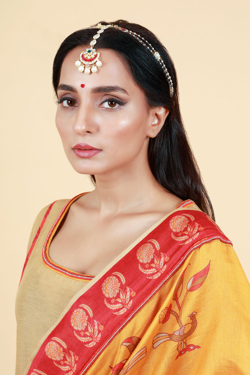 RASALA BEIGE KURTA PALAZZO SET ( set of 2 )