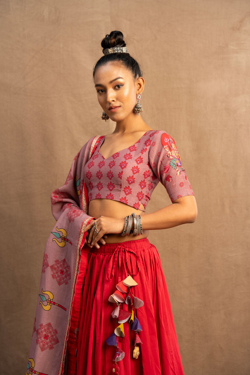 Trishula Lehenga (set of 3)