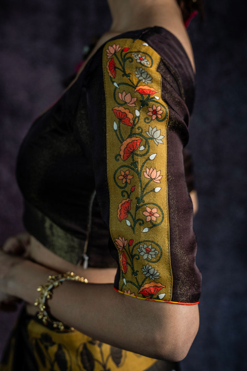 Metallic Maati Shrinathji blouse