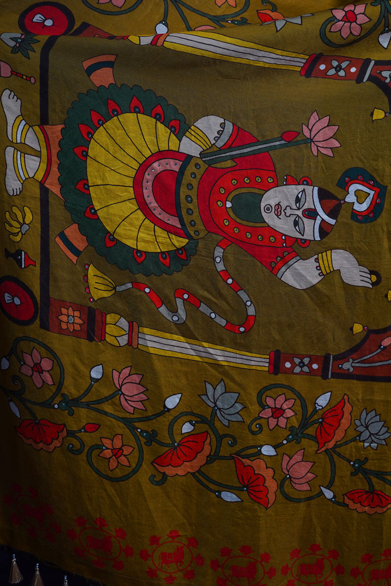 KUNDAN CHHAYA METALLIC OLIVE DUPATTA