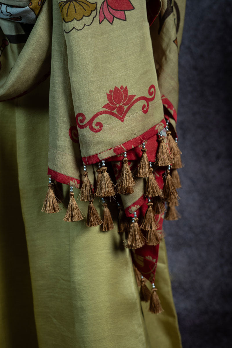 KUNDAN CHHAYA METALLIC PISTA DUPATTA