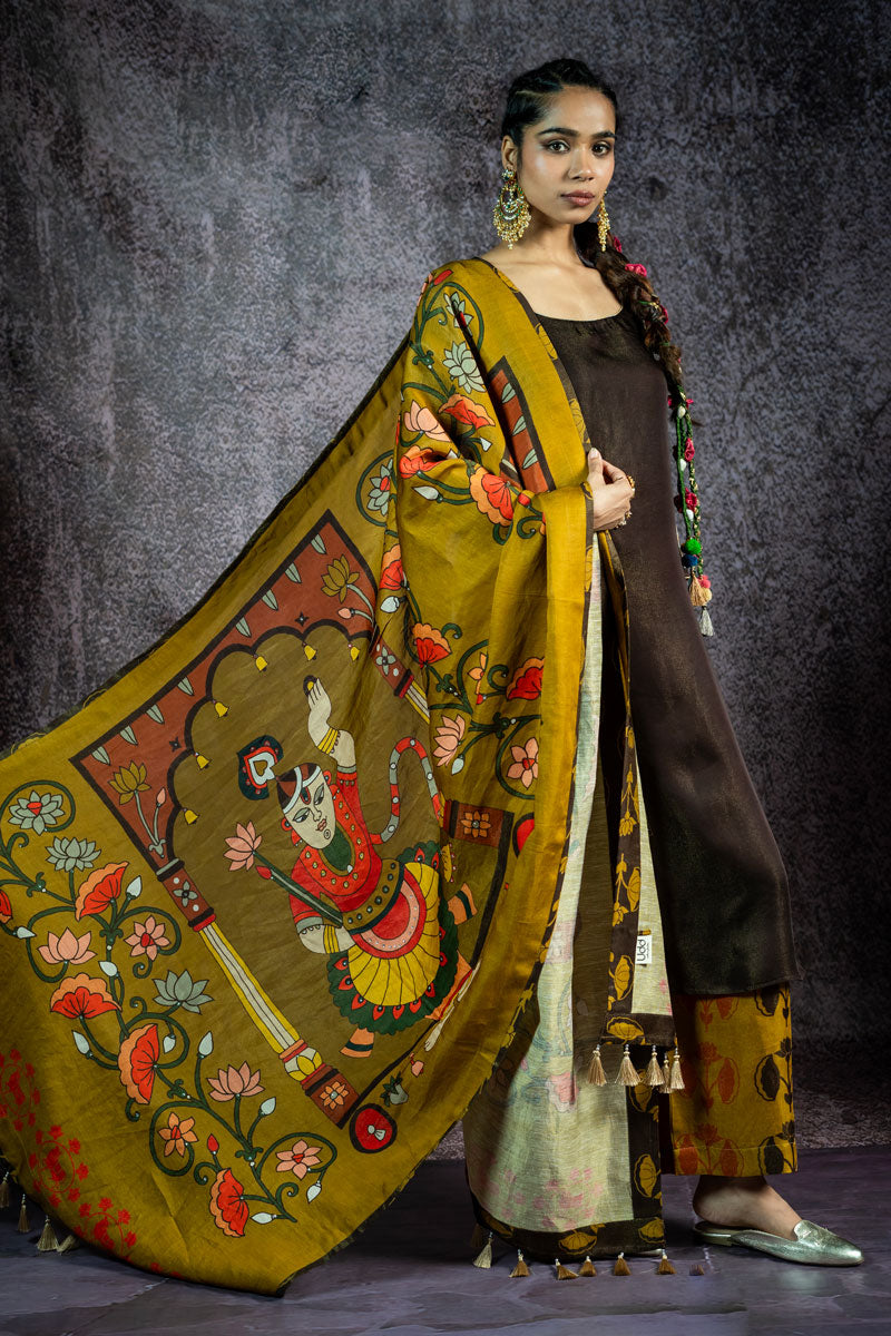 KUNDAN MAATI  METALLIC SET OF 2 - KURTA +PALAZZO