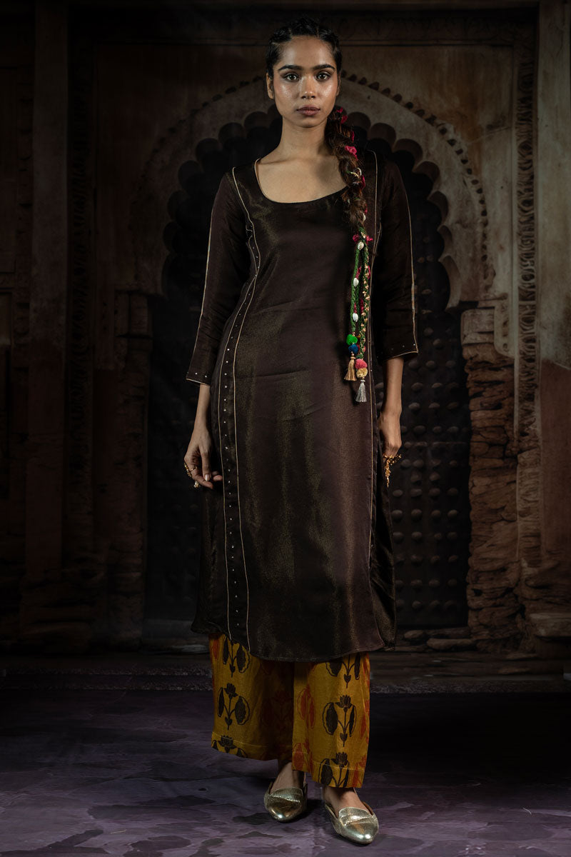 KUNDAN MAATI  METALLIC SET OF 2 - KURTA +PALAZZO