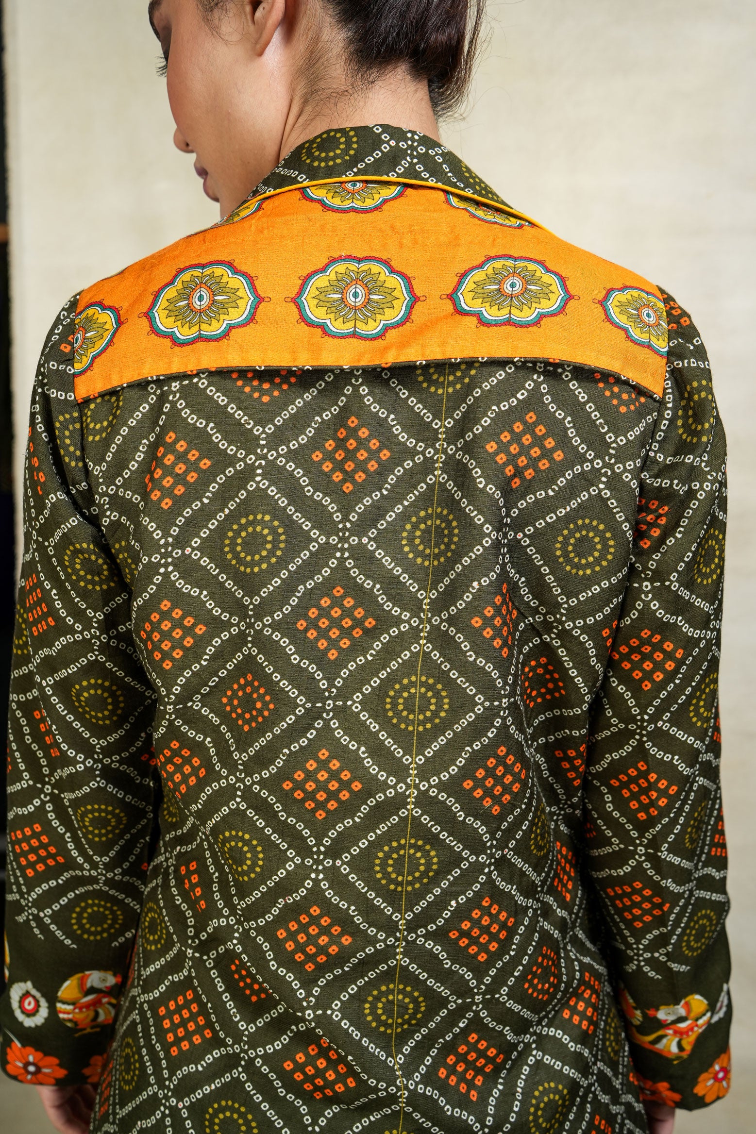 Haridra green trench coat