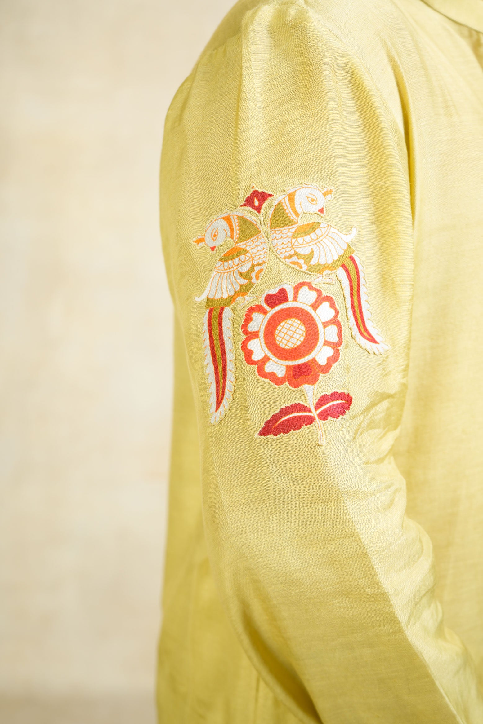 Gajraj pista kurta + churidar + jacket (set of 3)