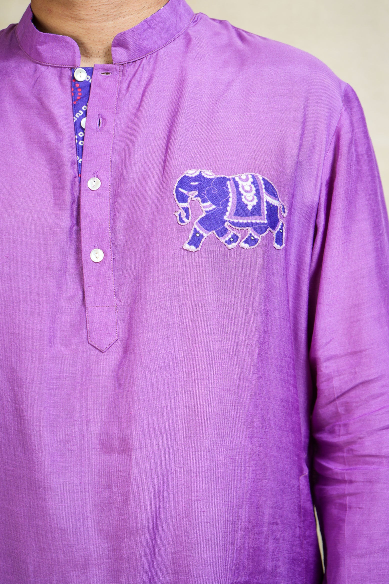 Gajraj lavender kurta + churidar + jacket (set of 3)