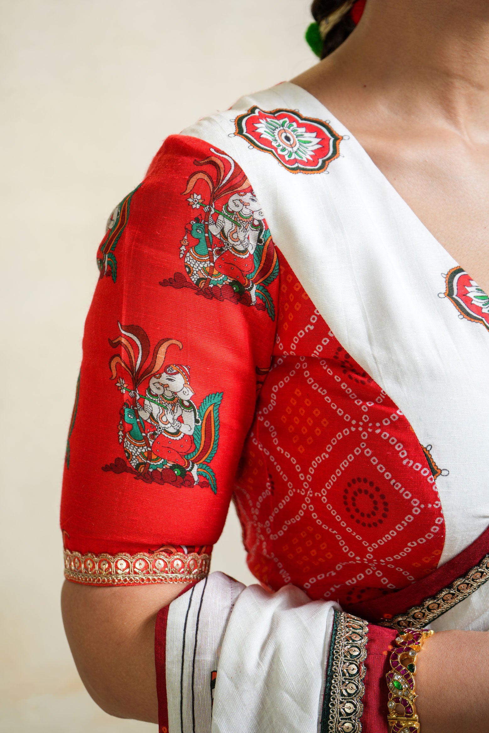 Anugraha red lehenga set (SET OF 3)