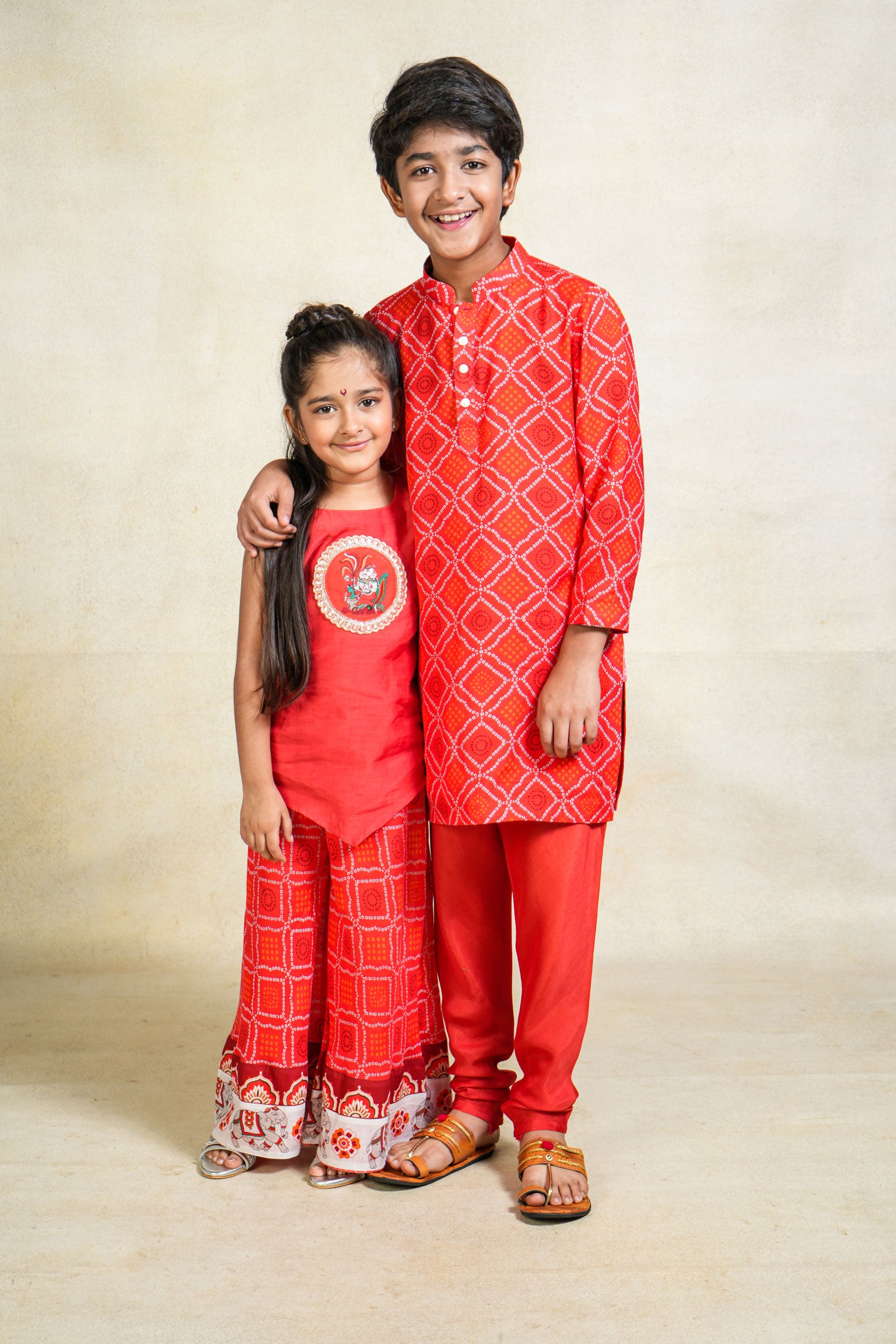 Mushak red sharara + top set (set of 2)