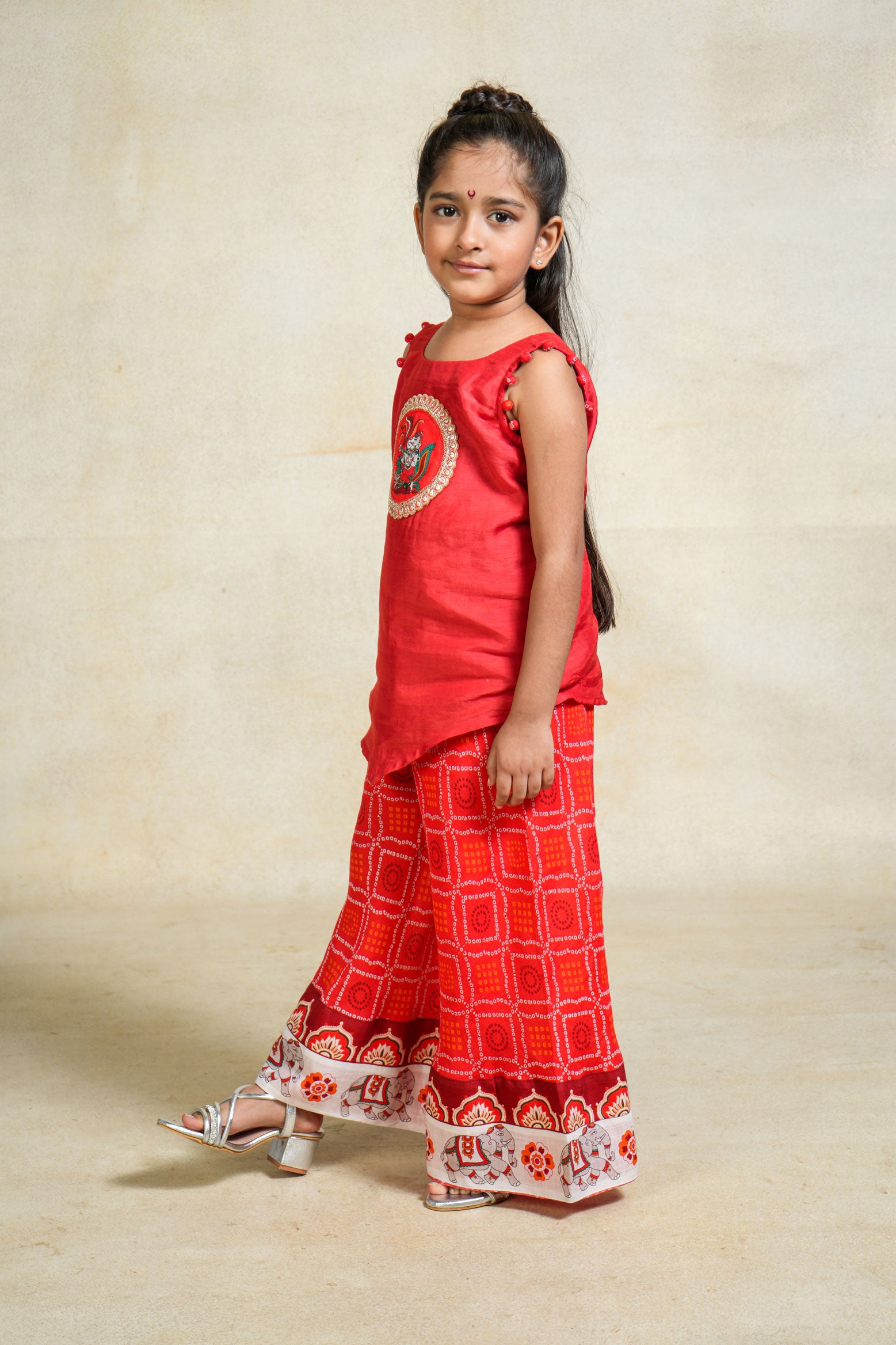 Mushak red sharara + top set (set of 2)