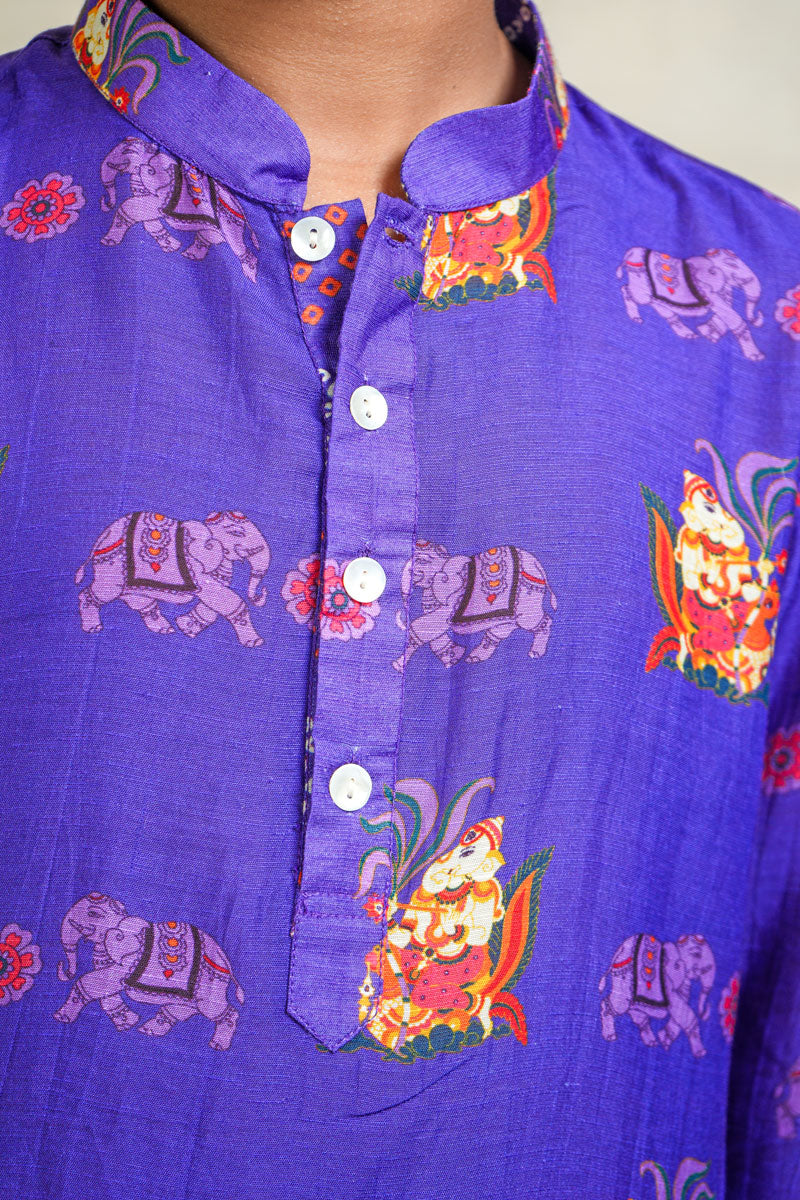 Bappa lavender Kurta pant set ( set of 2 )
