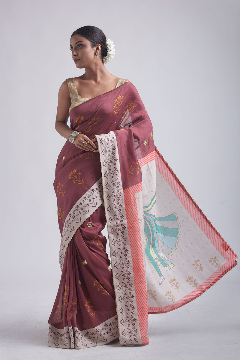 Wine Naach saree