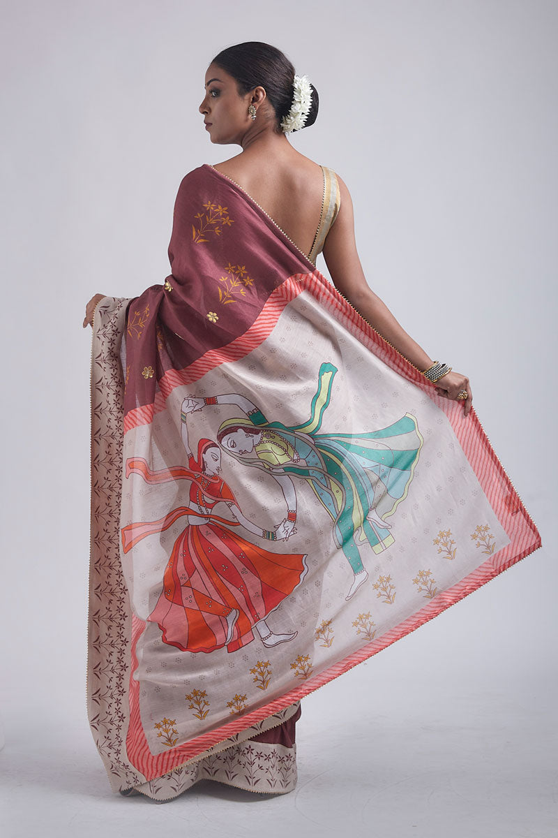 Wine Naach saree