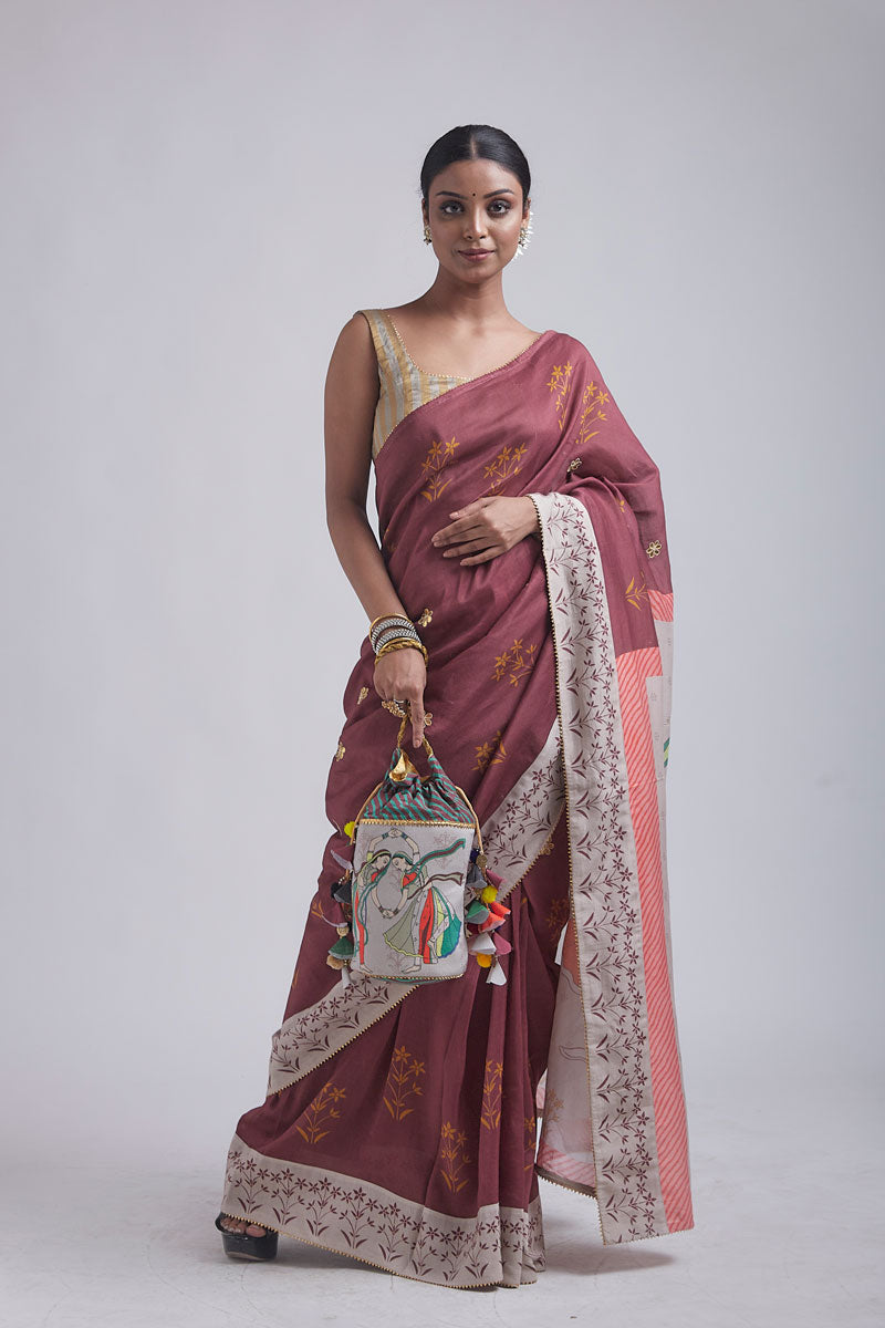 Wine Naach saree